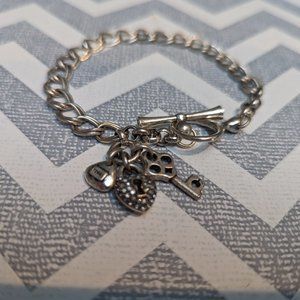 Silver Fossil Charm Bracelet